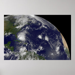Hurricane Irene Moving Through The Bahamas. Poster