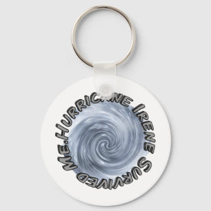 Hurricane Irene Survived Me Key Ring