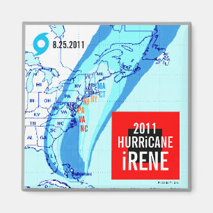 Hurricane Irene Track Magnet 2