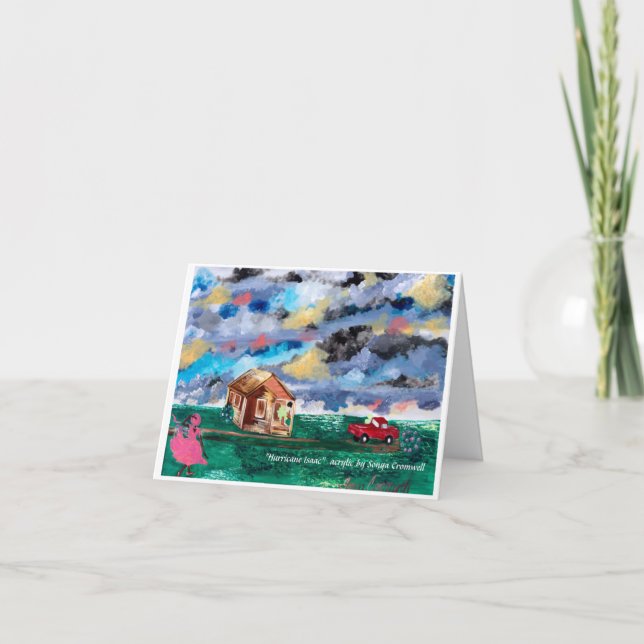 "Hurricane Isaac" folded greeting card (Front)