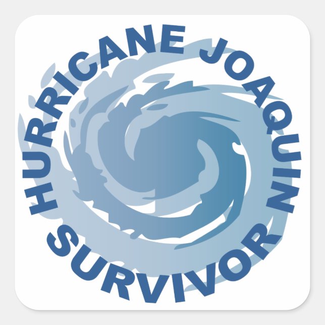 Hurricane Joaquin Survivor Square Sticker (Front)