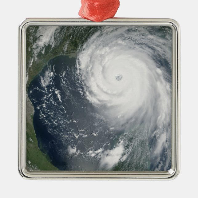 Hurricane Katrina 2 Metal Tree Decoration (Front)