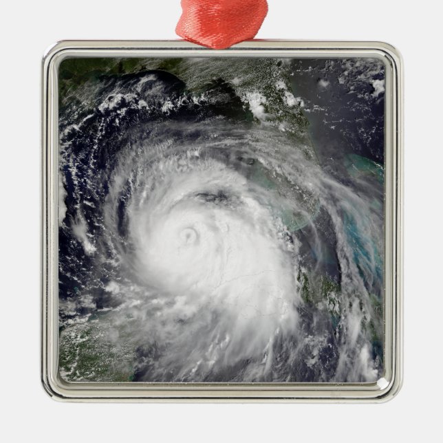 Hurricane Katrina 3 Metal Tree Decoration (Front)