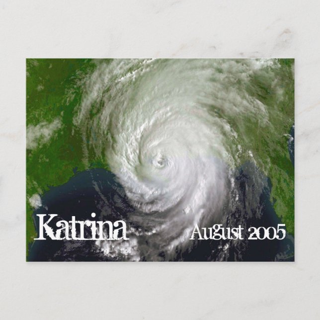 Hurricane Katrina, Satellite Image, August 2005 Postcard (Front)