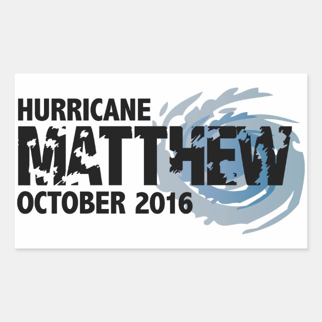 Hurricane Matthew October 2016 Rectangular Sticker (Front)