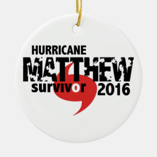 Hurricane Matthew Survivor October 2016 Ceramic Tree Decoration
