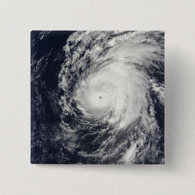 Hurricane Neki west of Hawaii 15 Cm Square Badge (Front)