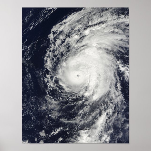 Hurricane Neki west of Hawaii Poster (Front)