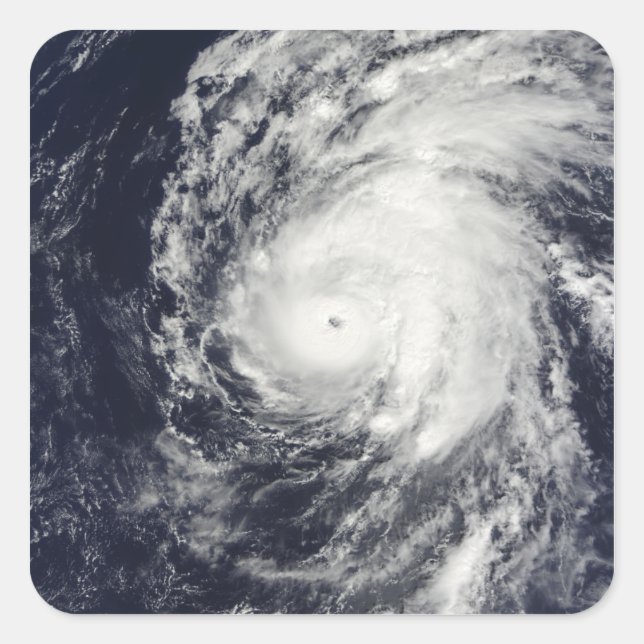 Hurricane Neki west of Hawaii Square Sticker (Front)