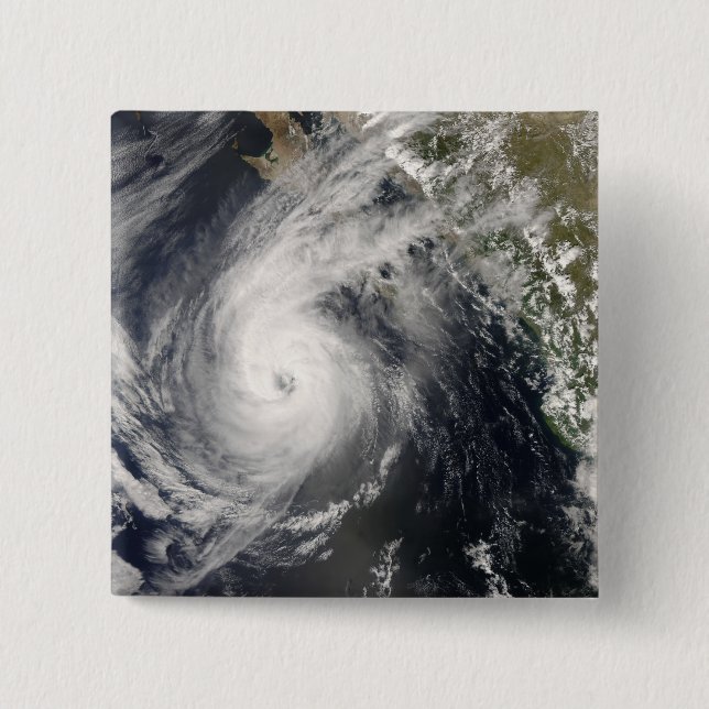 Hurricane Norbert off Mexico 2 15 Cm Square Badge (Front)