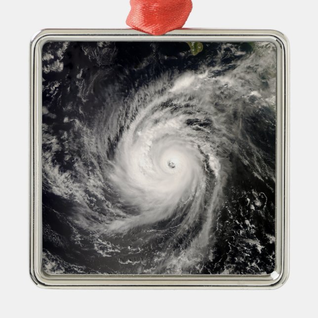 Hurricane Norbert off Mexico Metal Tree Decoration (Front)