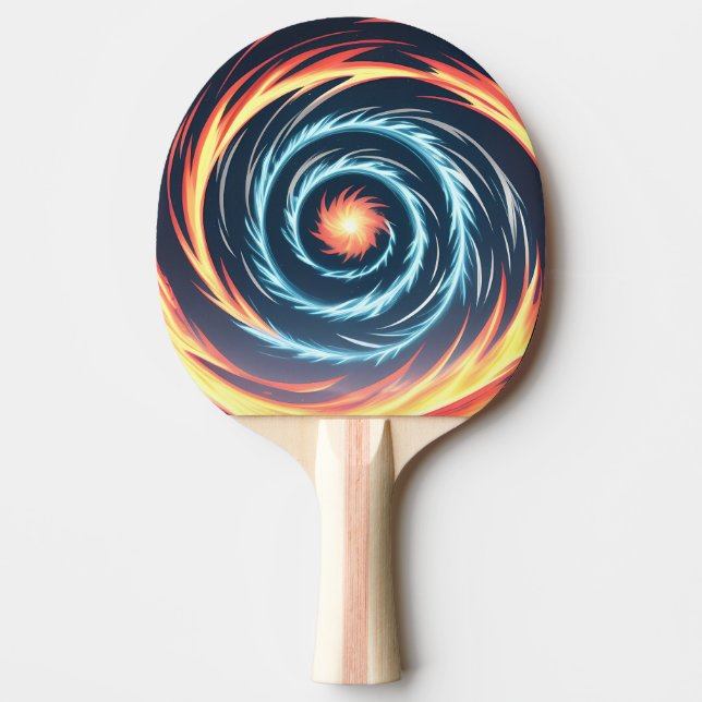 Hurricane of fire, Explosive power, Sparkling flam Ping Pong Paddle (Front)