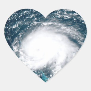 Hurricane off the coast of Florida    Heart Sticker