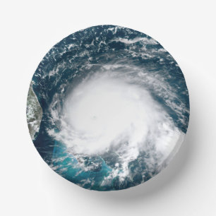 Hurricane off the coast of Florida Paper Plate