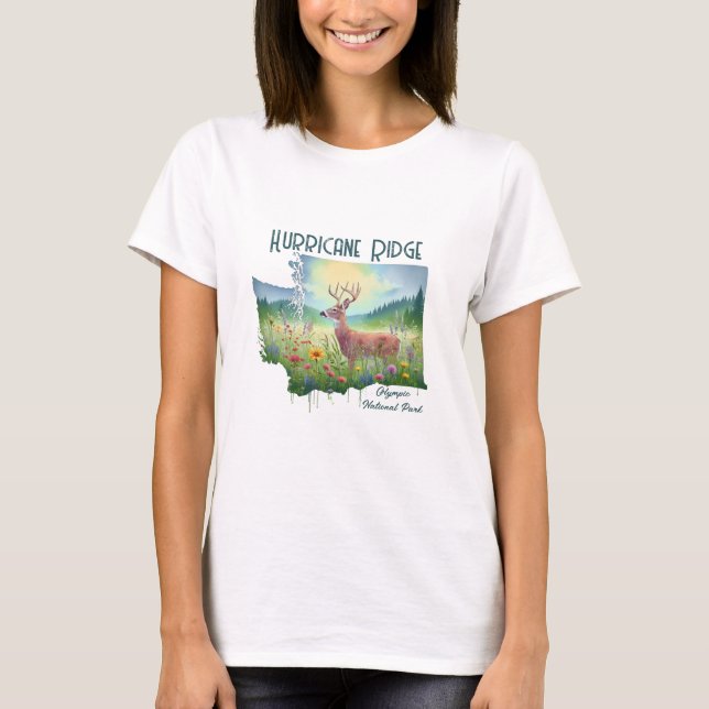 Hurricane Ridge National Park Souvenir Gift T-Shirt (Front)