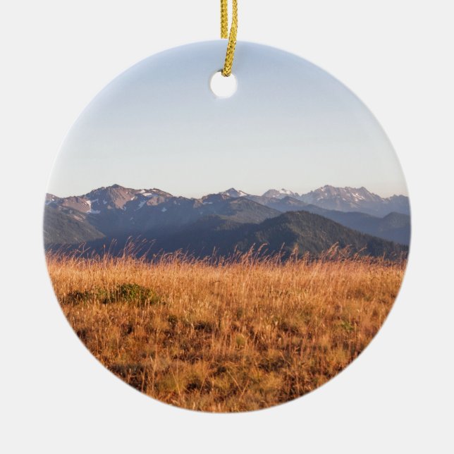 Hurricane Ridge Olympic National Park Gift Ceramic Tree Decoration (Front)
