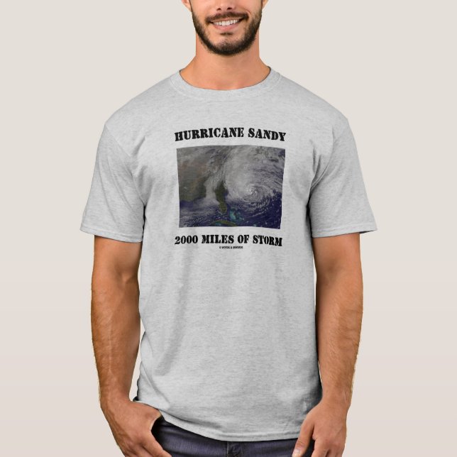 Hurricane Sandy 2000 Miles Of Storm T-Shirt (Front)