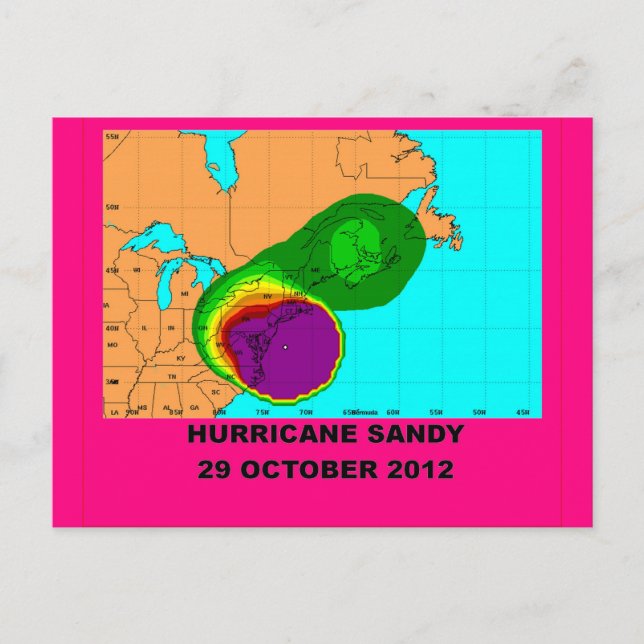 Hurricane Sandy 29 October 2012 Postcard (Front)