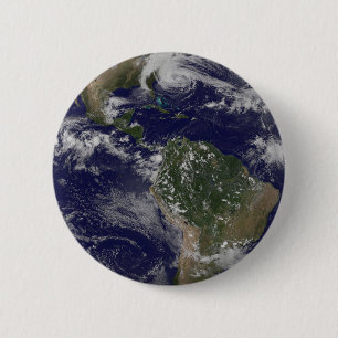 Hurricane Sandy Along The East Coast Of The Us. 2 6 Cm Round Badge