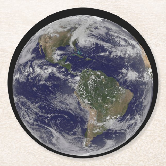 Hurricane Sandy Along The East Coast Of The Us. 2 Round Paper Coaster (Front)