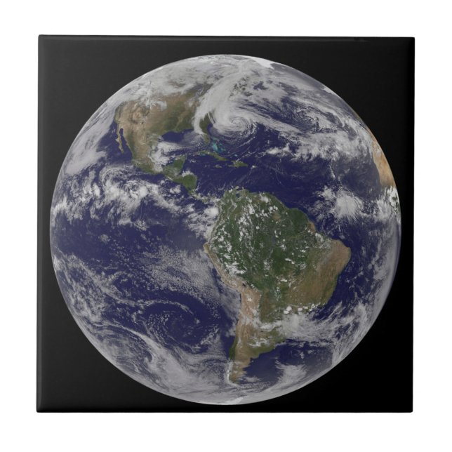 Hurricane Sandy Along The East Coast Of The Us. 2 Tile (Front)