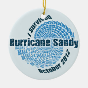 Hurricane Sandy Ceramic Tree Decoration