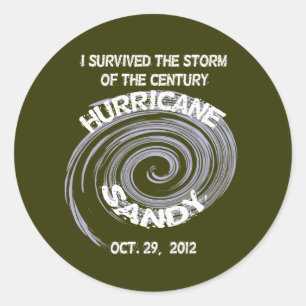 Hurricane Sandy Classic Round Sticker