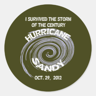 Hurricane Sandy Classic Round Sticker