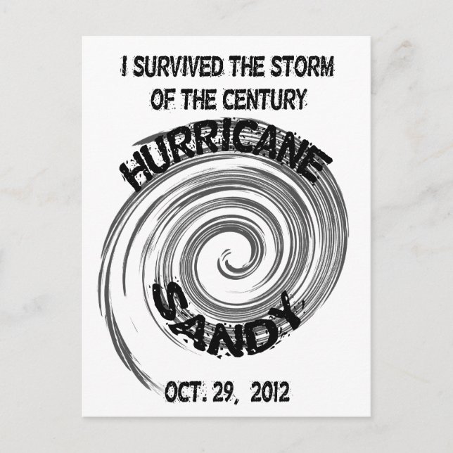 Hurricane Sandy Postcard (Front)