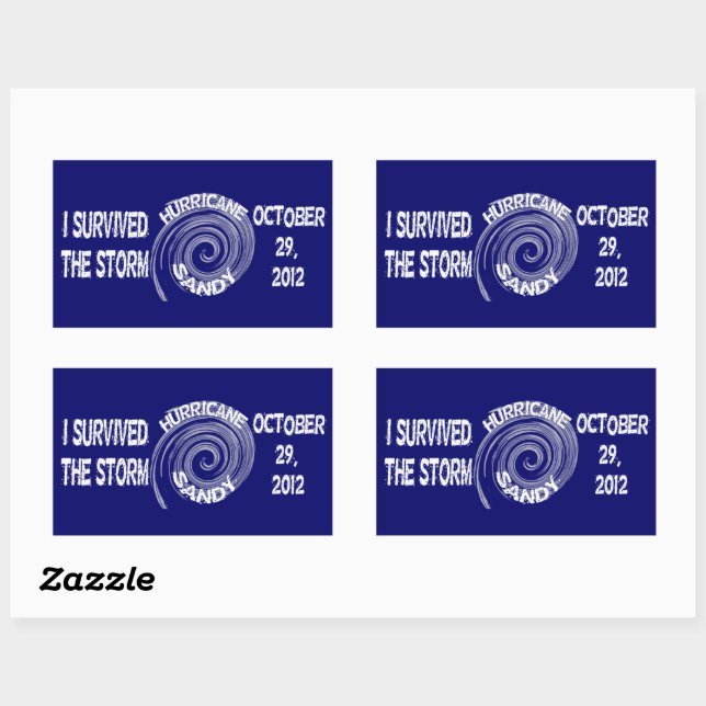 Hurricane Sandy Rectangular Sticker (Sheet)