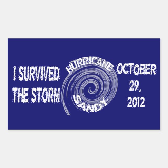 Hurricane Sandy Rectangular Sticker (Front)