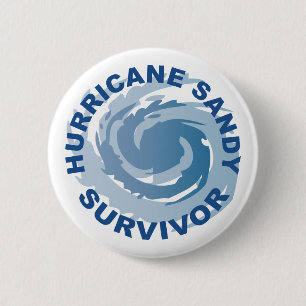 Hurricane Sandy Survivor 2012 6 Cm Round Badge