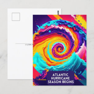 Hurricane season begins, Postcrossing Postcard