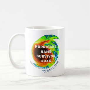 HURRICANE SURVIVOR Commemorative Personalised Coffee Mug
