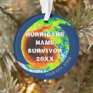 HURRICANE SURVIVOR Commemorative Personalised Ornament