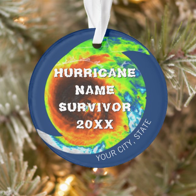 HURRICANE SURVIVOR Commemorative Personalised Ornament (Tree)