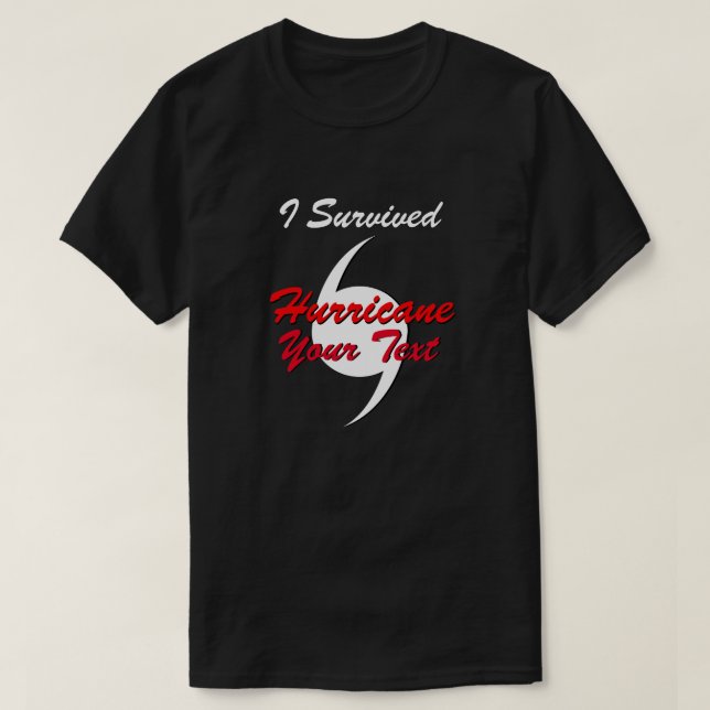 Hurricane Survivor Personalised T-Shirt (Design Front)