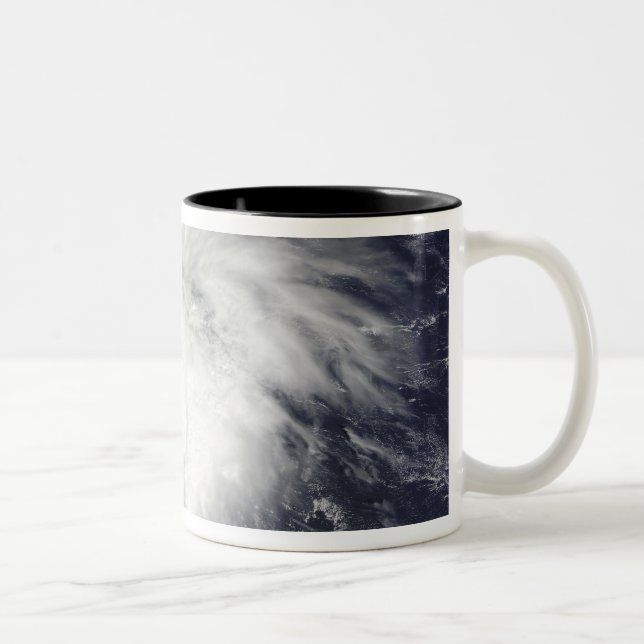 Hurricane Tomas over the Lesser Antilles Two-Tone Coffee Mug (Right)