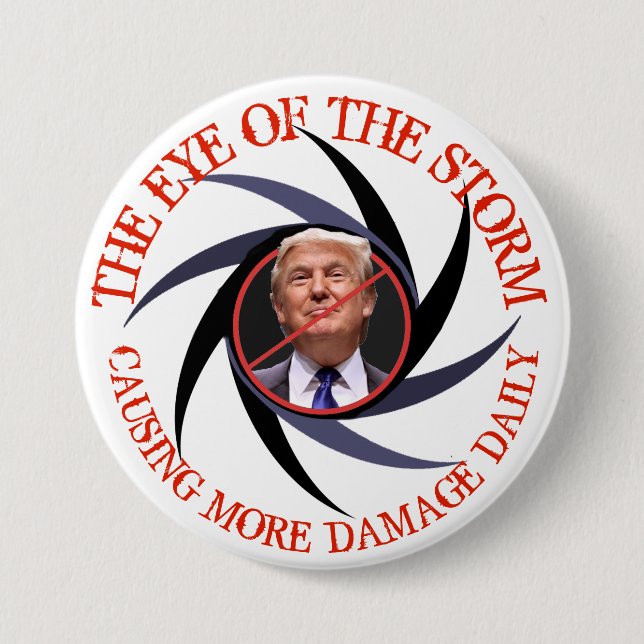 Hurricane Trump Causing more Damage Daily 7.5 Cm Round Badge (Front)