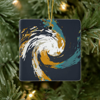 Hurricane Twirl Ceramic Ornament