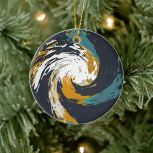 Hurricane Twirl Ceramic Tree Decoration
