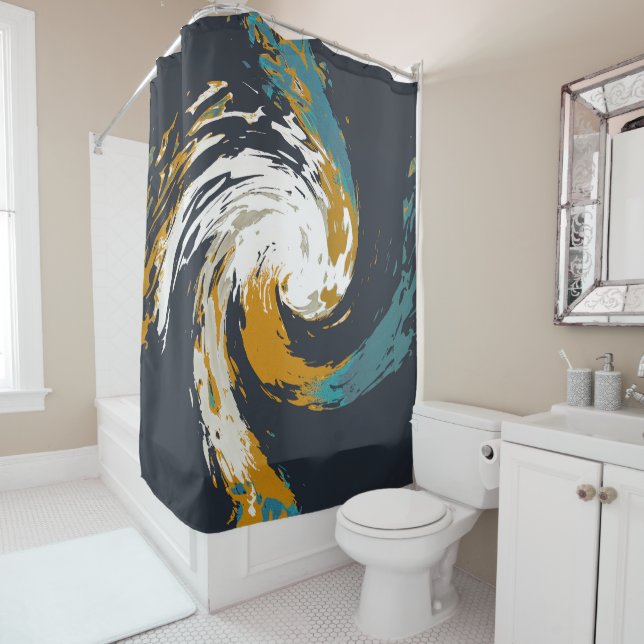 Hurricane Twirl Shower Curtain (In Situ)