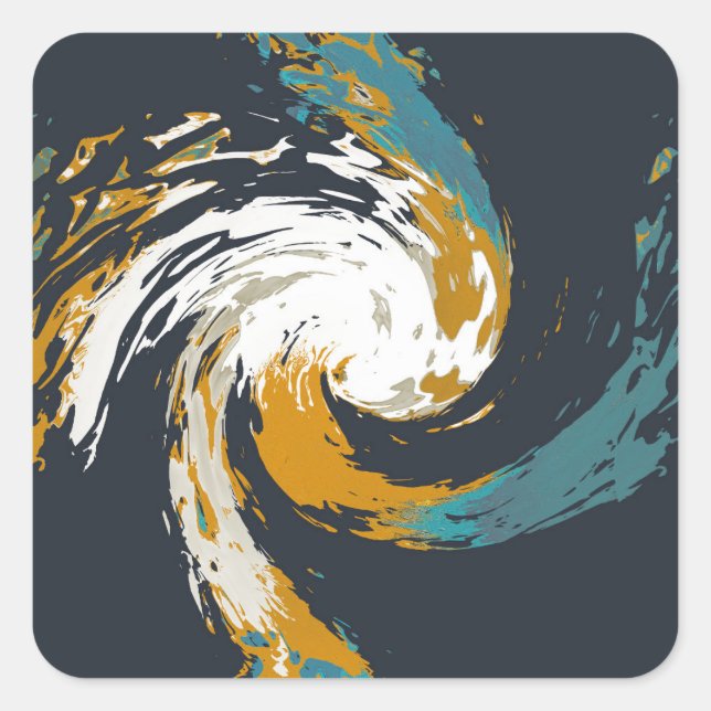 Hurricane Twirl Square Sticker (Front)