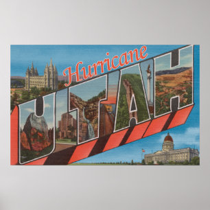 Hurricane, Utah - Large Letter Scenes Poster