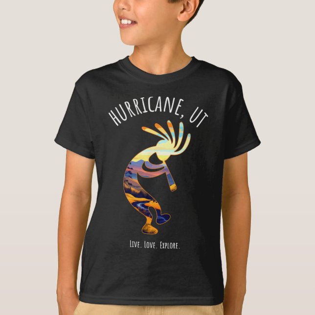 Hurricane Utah Usa Dancing Kokopelli Design  T-Shirt (Front)
