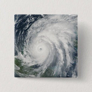 Hurricane Wilma over Mexico 15 Cm Square Badge