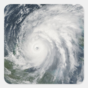 Hurricane Wilma over Mexico Square Sticker