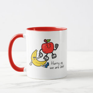 Hurry Up We Are Late Cute Fruit Coffee Cup