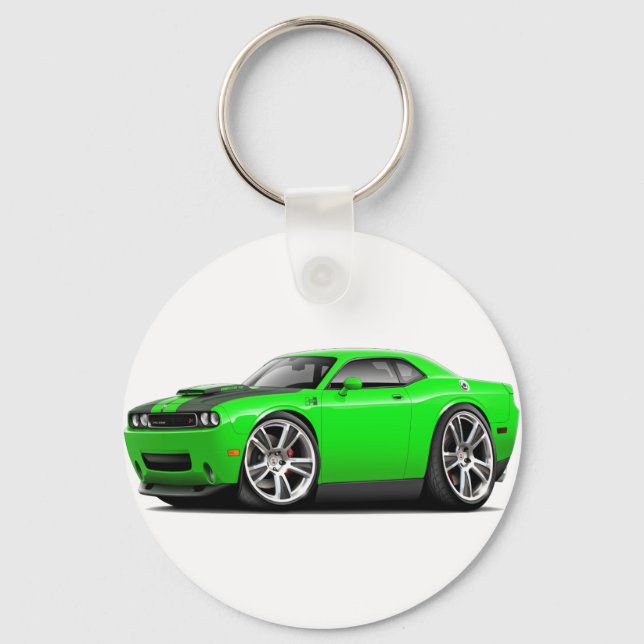 Hurst Challenger Lime Car Key Ring (Front)
