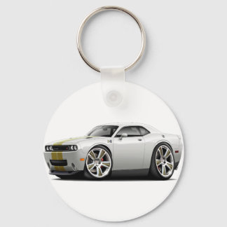 Hurst Challenger White-Gold Car Key Ring
